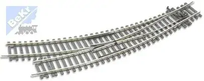 Peco ST244 Oblouková výhybka pravá, R 504,8/438 mm, s izolovanou srdcovkou