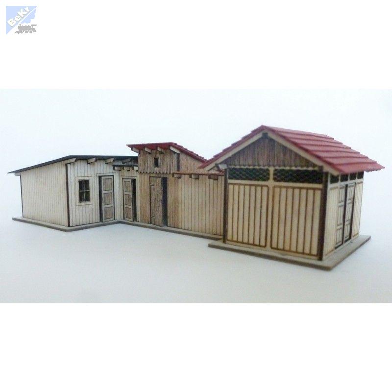 Igra model 160004 Sestava kůlen Malá Hraštice, stavebnice Laser Cut