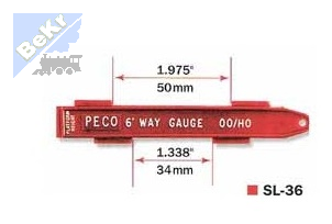Peco SL-36 Měrka osové vzdálenosti kolejí
