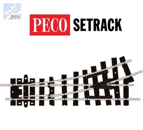 Peco ST-406 Výhybka levá, délka 87 mm, R 228 mm, úhel odbočení 22,5°