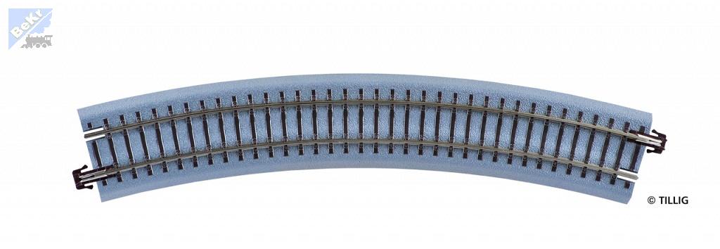 Tillig 83717 BR 21 oblouková kolej na dřevěných pražcích s podložím R 353 mm / 30°