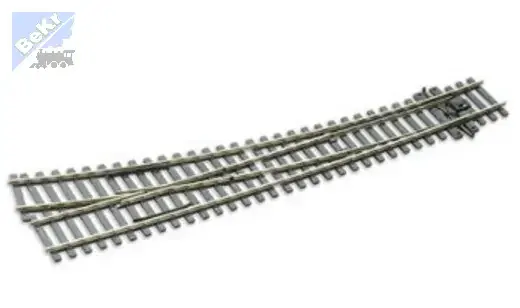 Peco SL-E186 Oblouková výhybka pravá, R 1524/762 mm, délka 255 mm