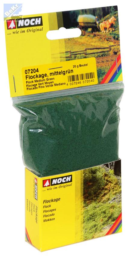 Noch 07204 Flock, molitan jemně drcený, středně zelený, 20 g