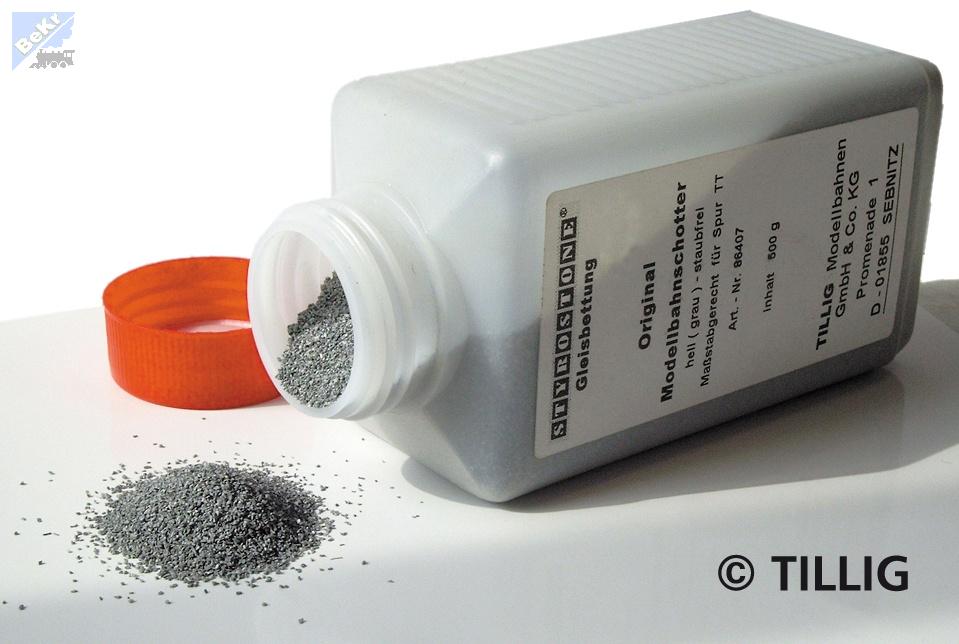 Tillig 86407 Štěrk světle šedý, 500g