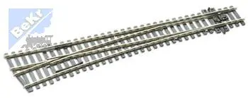 Peco SL-E89 Rovná výhybka levá 12°, R 1524 mm, délka 258 mm