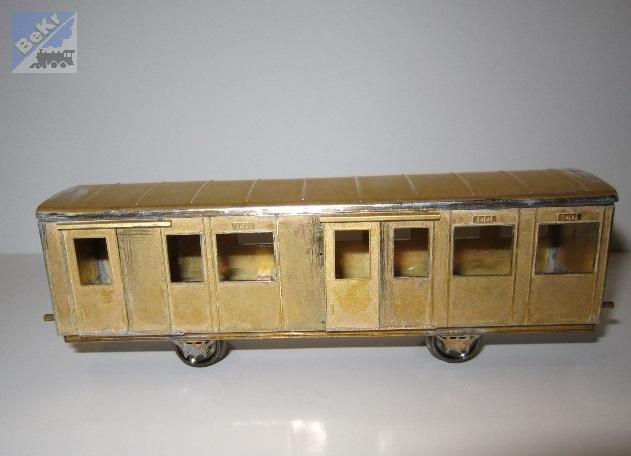 Jan Cekul H029 Set tří přívěsných vůz Clm / CDlm (1932-35) s vnitřním osvětlením, stavebnice z leptu