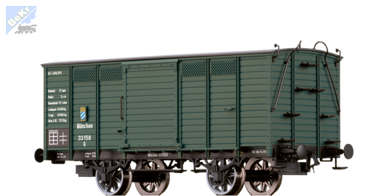 Brawa 48027 Uzavřený 2-osý vůz G K.Bay.Sts.B. !!! AKCE !!!