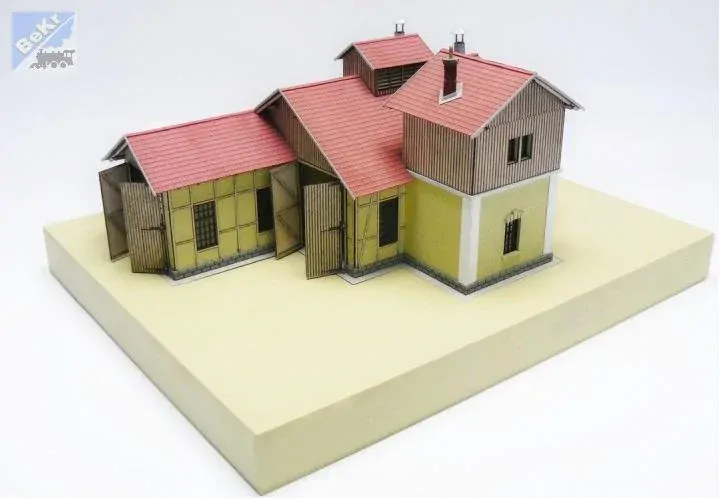 Igra model 161017 Výtopna Zwettl dvě stání, stavebnice Laser Cut