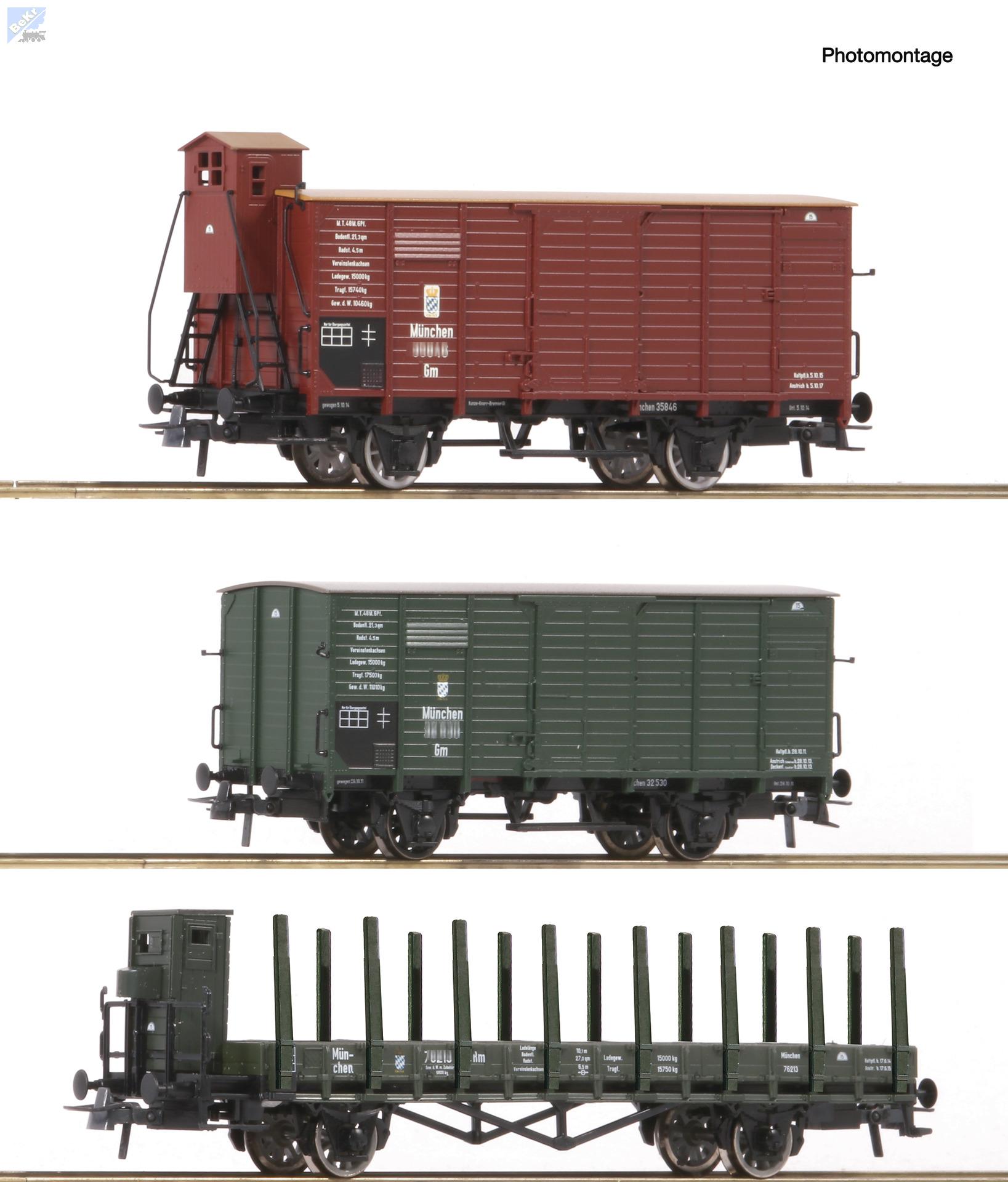 Roco 76094 Set tří 2-osých vozů K.Bay.Sts.B.