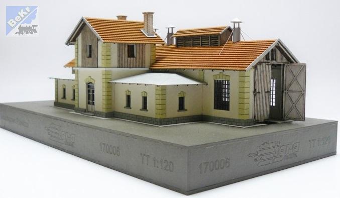 Igra model 170006 Výtopna jedno stání s vodárnou Prievidza, stavebnice Laser Cut