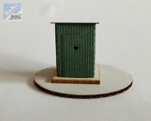 BuBi-model H070060z Kadibudka, zelená, 20 x 19 x 29 mm, hotový, sestavený a nabarvený model