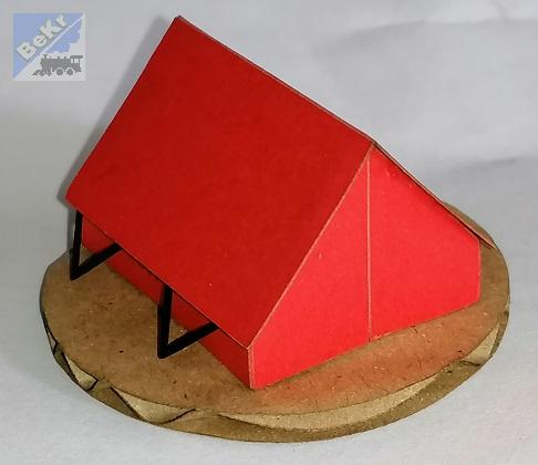 BuBi-model TT70076Hč Stan áčko, červený, 23 x 18 x 15mm, hotový, sestavený a nabarvený model
