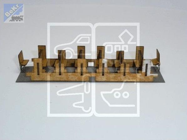 Igra model 111008 Sedadla do vagónu, stavebnice Laser Cut