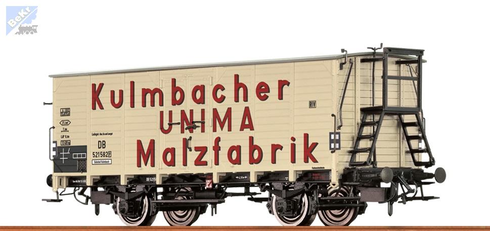 Brawa 49766 Uzavřený 2-osý vůz G10 „KULMBACHER UNIMA MALZFABRIKAT” DB !!! AKCE !!!