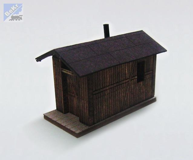 BuBi-model H070066 Strážní domek II., 54 x 25 x 36 mm, barvená stavebnice Laser-Cut