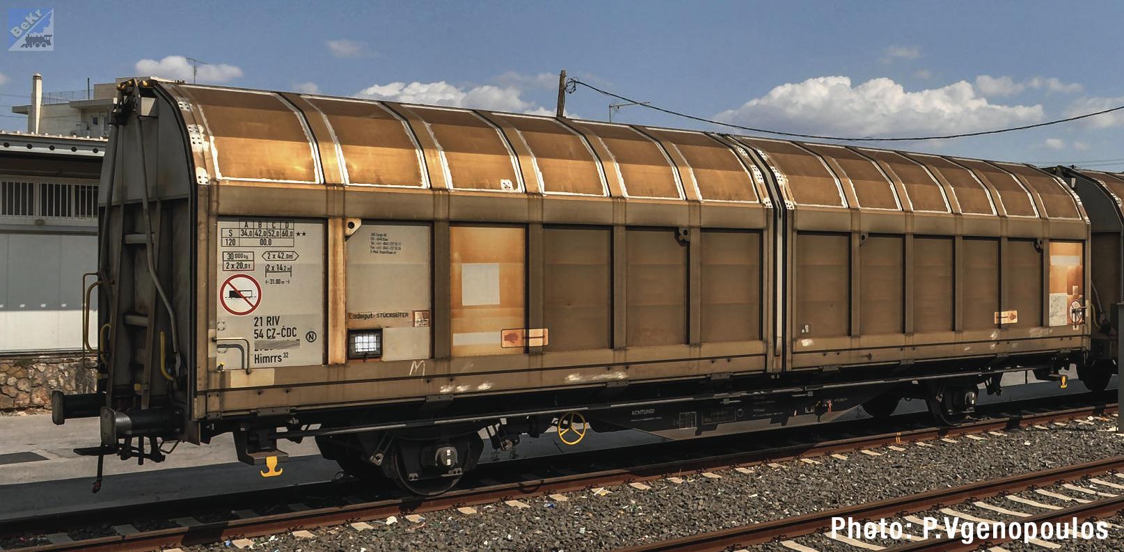 Roco 77486 Uzavřený 4-osý vůz Hbbillns s posuvnými bočnicemi ČD Cargo