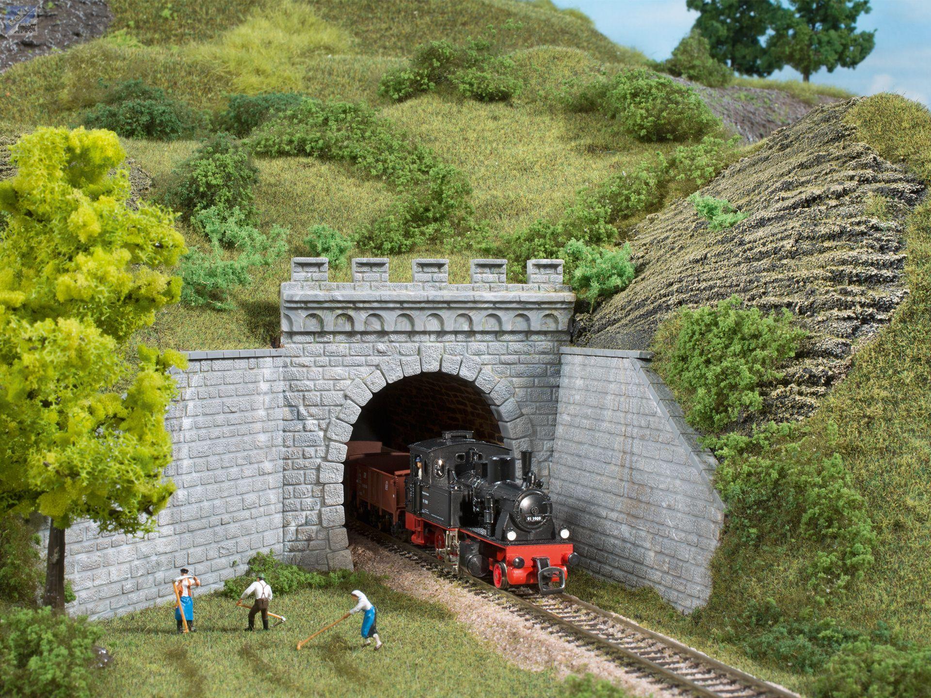 Auhagen 13276 2 portály tunelu pro jednu kolej, stavebnice