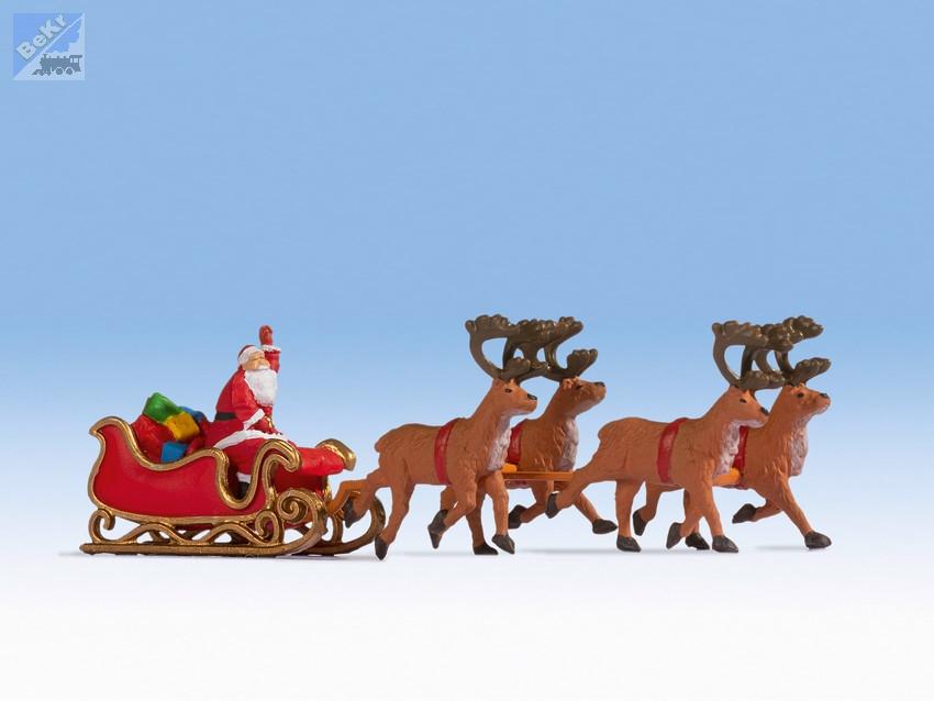 Noch 15924 Santa Claus na saních tažený soby