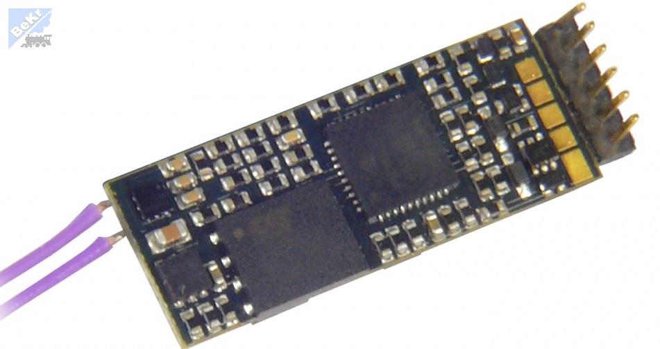 Zimo Elektronik MX649L malý zvukový dekodér NEM651 (6pin), piny úhel 90°