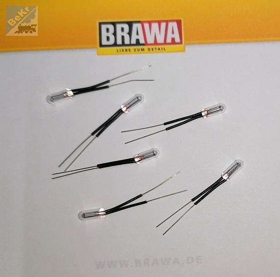 Brawa 0004556.00 Mikrožárovka čirá 2,3 x 6,3 mm s vodiči délka cca 20 mm, 16 V/15 mA, 1ks