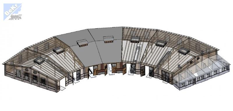 Igra model 190015 Rozšíření rotundy Turnov o 2 stání, stavebnice Laser Cut