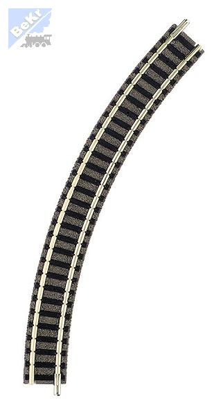 Fleischmann 9120 R1 oblouková kolej na dřevěných pražcích s podložím R 192 mm, 45° 