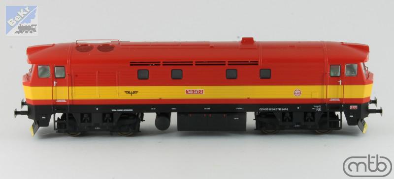 MTB 749247 Dieselová lokomotiva 749 247-3 ČD Zamračená