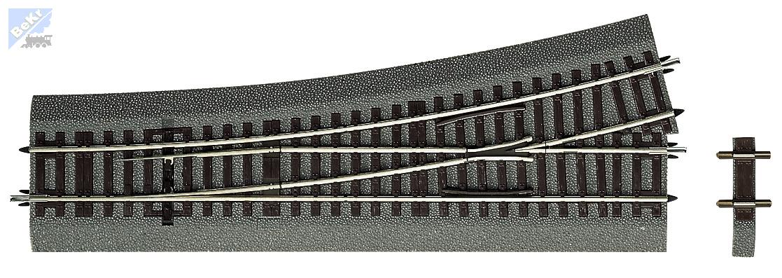 Roco 42534 Wl15 ROCO LINE dřevěné pražce s podložím, výhybka rovná levá, délka 230mm, R 873,5/15°