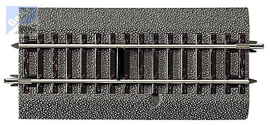 Roco 42518 G½ ROCO LINE dřevěné pražce s podložím, spínací kolej rovná 115 mm, (polovina standardní délky)
