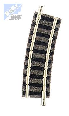 Fleischmann 9122 R1 oblouková kolej na dřevěných pražcích s podložím R 192 mm, 15°