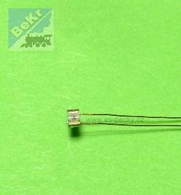 LED 19783 LED dioda SMD studená bílá 1 x 0,5 x 0,4mm s vodiči 19cm, max. 3V