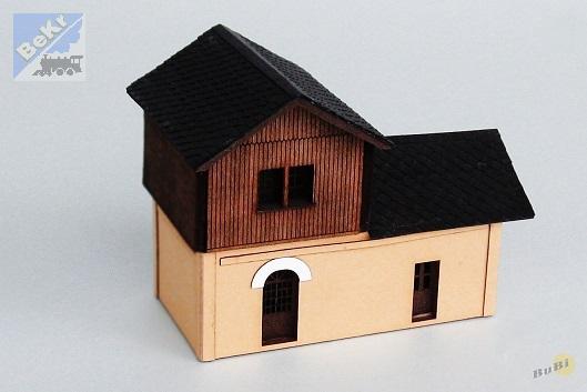 BuBi-model TT60063 Vodárna, 88 x 50 x 73 mm, barvená stavebnice Laser-Cut