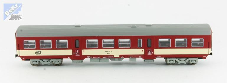 MTB 043032 Přípojný 4-osý vůz Bhfn k motorovým vozům 842 a 843 ČD