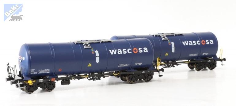 Igra 96210021 Set dvou 4-osých kotlových vozů Zacns 88 Wascosa modro modrá 3, CZ - WASCO !!! AKCE !!!