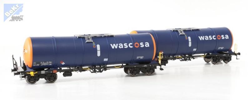 Igra 96210019 Set dvou 4-osých kotlových vozů Zacns 88 Wascosa Oranžovo modrá 1, CZ - WASCO !!! AKCE !!!