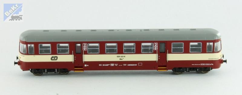 MTB 761222 Přípojný 4-osý vůz Btx k motorové jednotce M240/820 ČD
