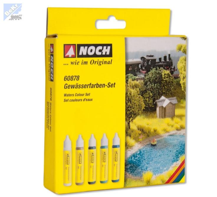 Noch 60878 Sada barev Waters, 5 barev po 30ml. tmavě modré, ultramarínové, tyrkysové, hnědé a bílé !!! AKCE !!!