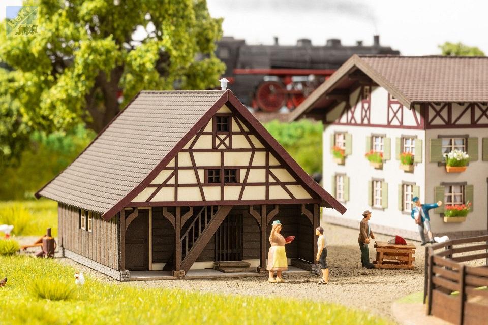 Noch 66715 Zemědělská přístavba, 101 x 87 x 65mm, stavebnice Laser Cut technologie