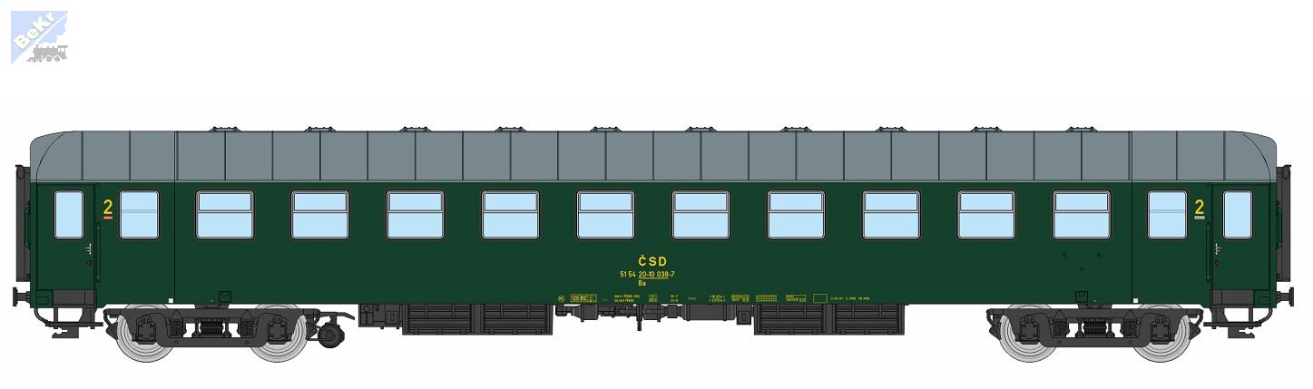 Igra model 97200001 Osobní 4-osý vůz 2. tř. Ba Depo-Praha ČSD