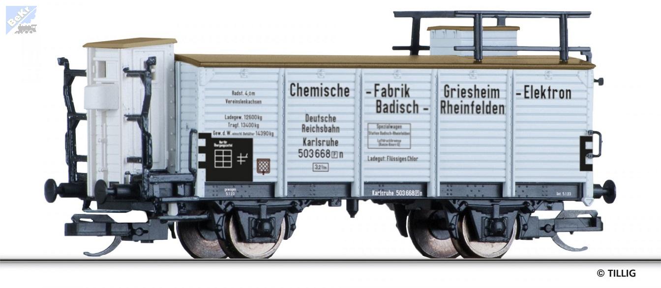 Tillig 95894 Uzavřený 2-osý vůz na převoz zkapalněného plynu „Chemische Fabrik Griesheim-Elektron, Badisch-Rheinfelden“ DRG