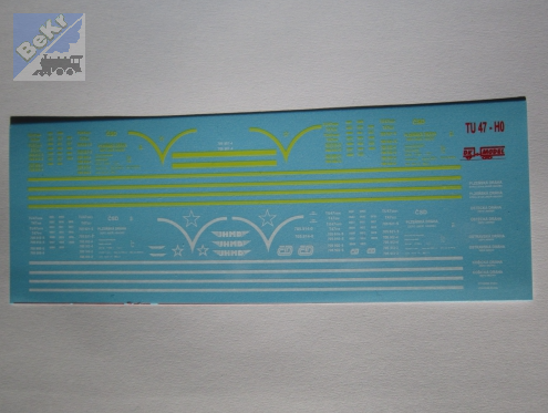 DK-model H0eP720 Obtisky s popisy TU 47