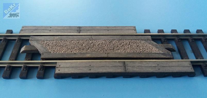 VERAMO CZ H0050216 Přejezd šikmý omšelý P/L pro kolej výšky - 2,5 mm PATINA