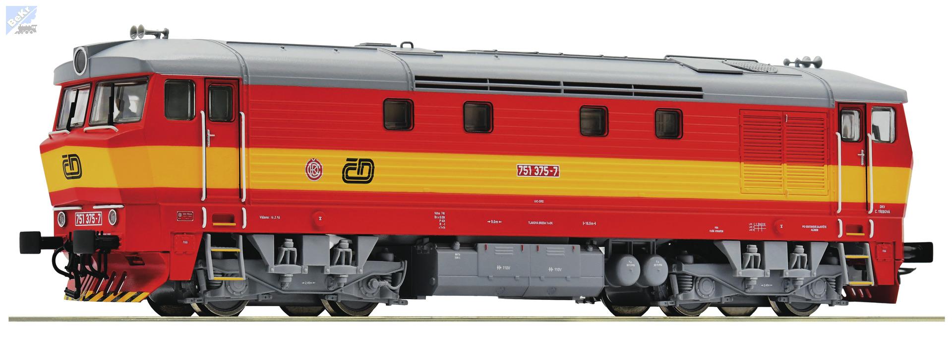 Roco 70922 Dieselová lokomotiva 751 375-7 ČD Zamračená