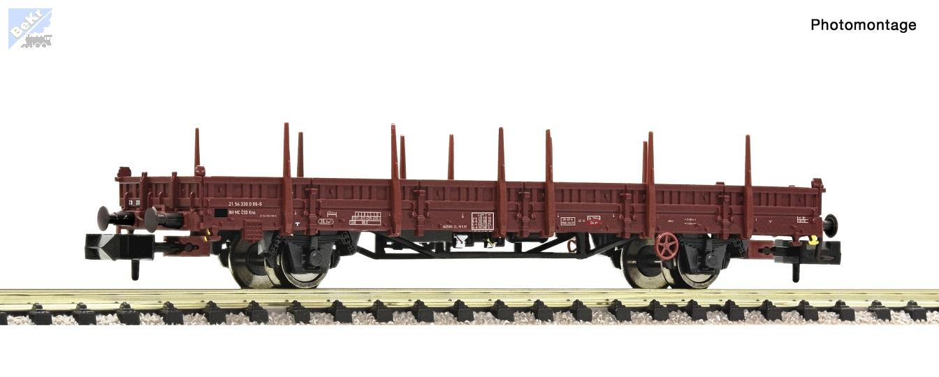Fleischmann 825746 Plošinový 2-osý vůz Kns s klanicemi ČSD