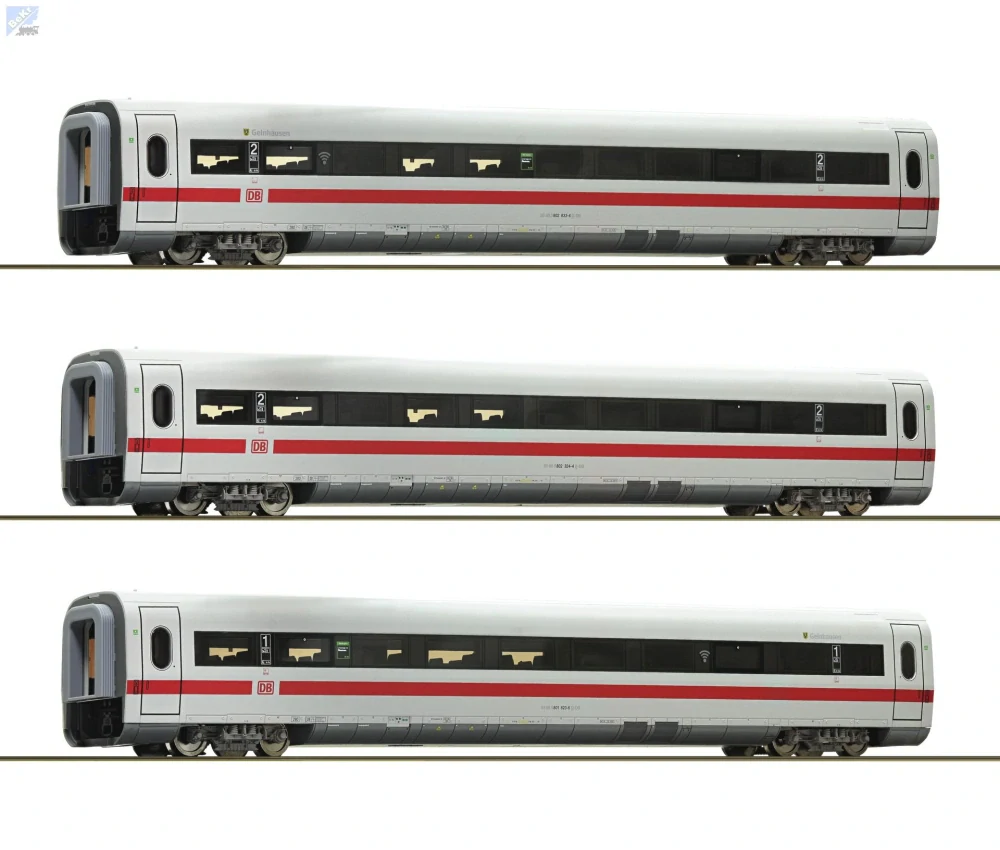 Roco 74029 Tří vozový set vložených vozů pro ICE 1 BR 401 DB !!! AKCE !!!