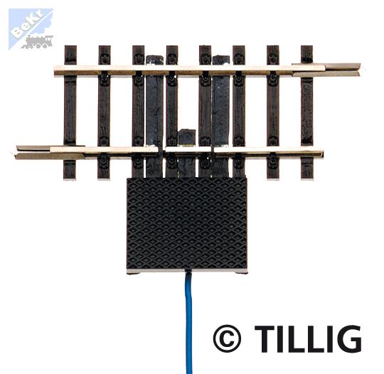 Tillig 83159 Spínací kolej na dřevěných pražcích s vodičem, délka koleje 41,5 mm
