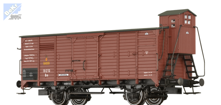 Brawa 49852 Uzavřený 2-osý vůz Nm s brzdařskou budkou Bad.St.B. !!! AKCE !!!