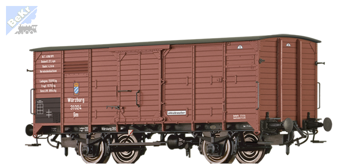 Brawa 49869 Uzavřený 2-osý vůz Gm K.Bay.Sts.B. !!! AKCE !!!