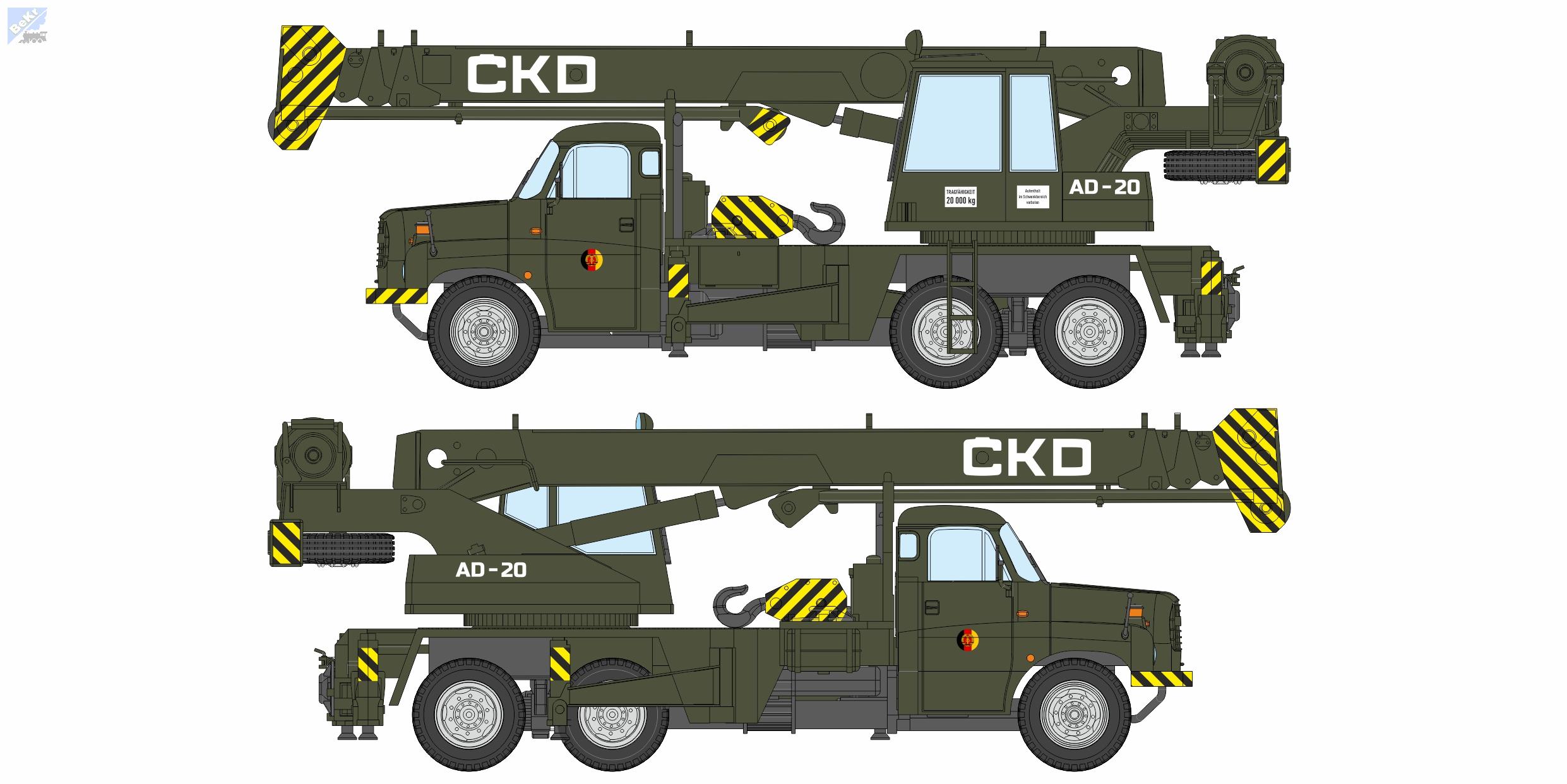 Igra model 66814003 Tatra 148 AD-20 jeřáb NVA, stavebnice s obtisky plast