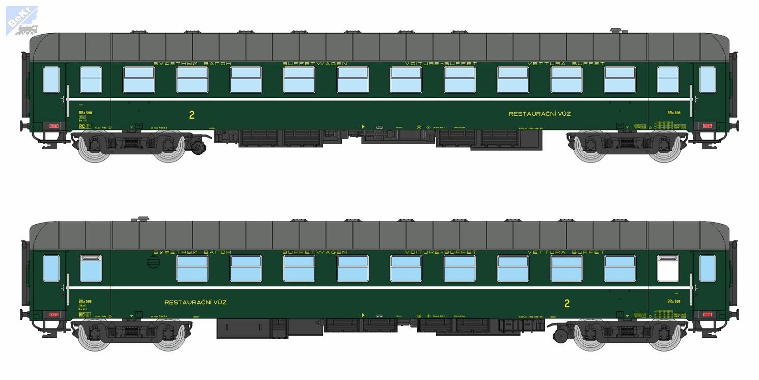 Igra model 97200007 Restaurační, bufetový 4-osý vůz BRa Depo-Praha ČSD